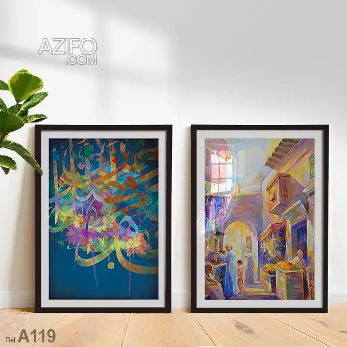 Tableaux décoratifs style artistique orientaliste moderne لوحة فنية شرقية à Casablanca in Casablanca, MOROCCO | Azifo