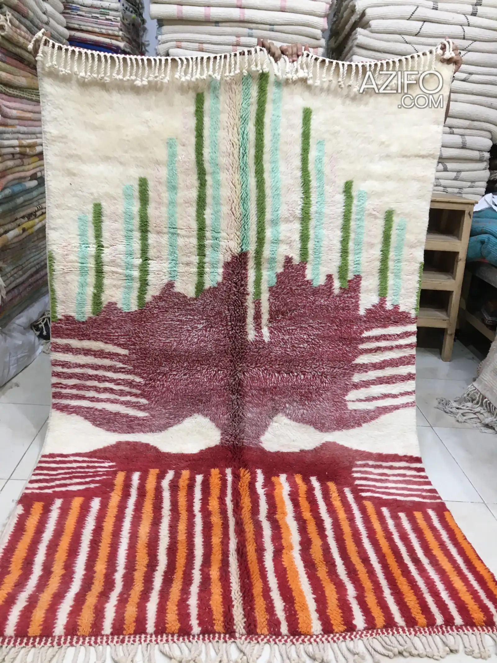 Tapis Mrirt d'exception Berbère Marocain 2m45 x 1m53 à Marrakech in Marrakech, MOROCCO | Azifo