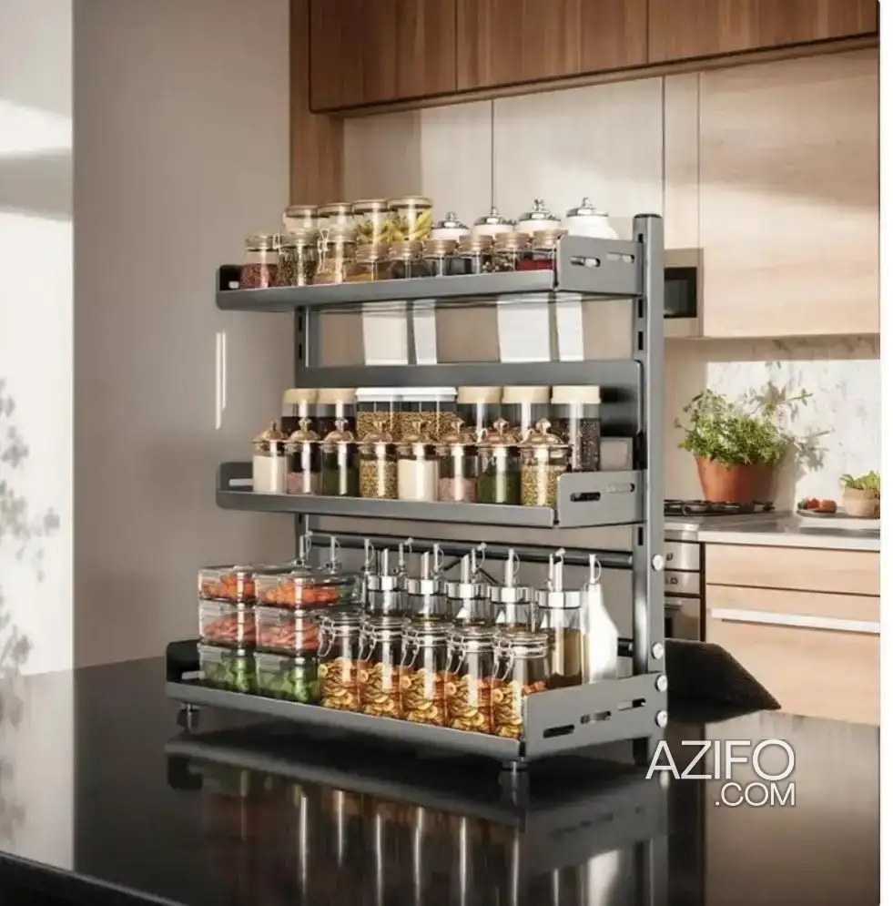 Étagère de rangement murale pour cuisine – 3 niveaux à Casablanca in الدار البيضاء, MOROCCO | Azifo