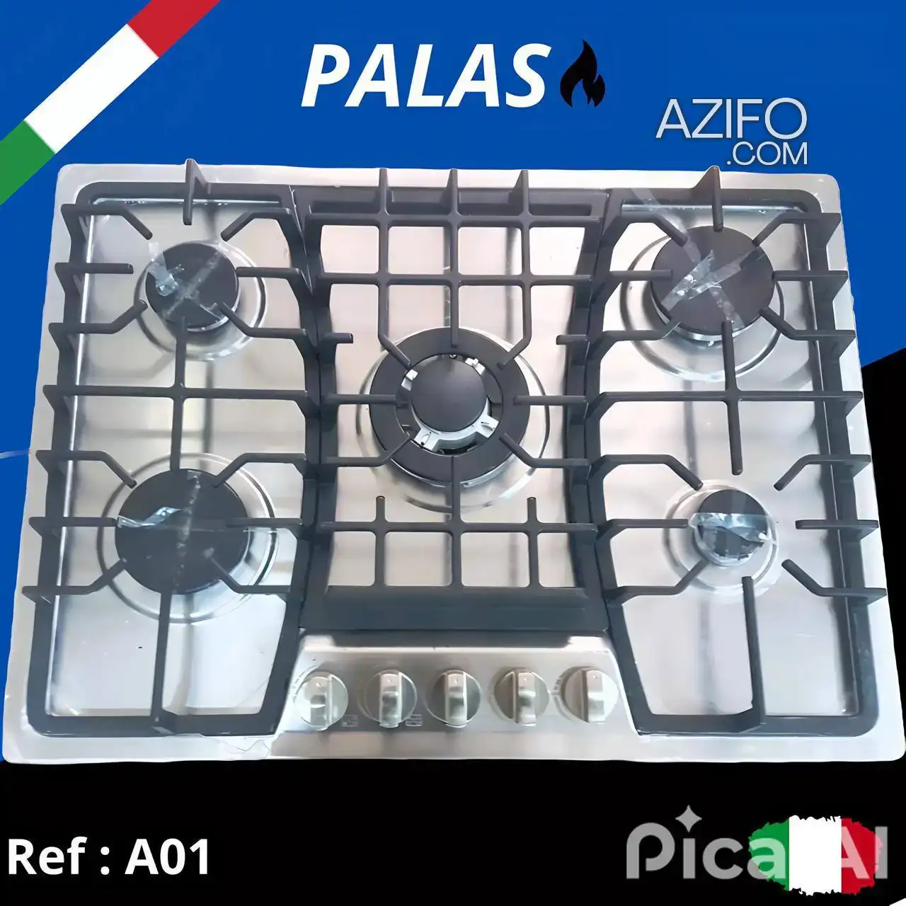 Plaque encastrable palas 70 cm 5 feu بلاك اونكاستري 70 سنتيم 5 شعلات à Casablanca in الدار البيضاء, MOROCCO | Azifo