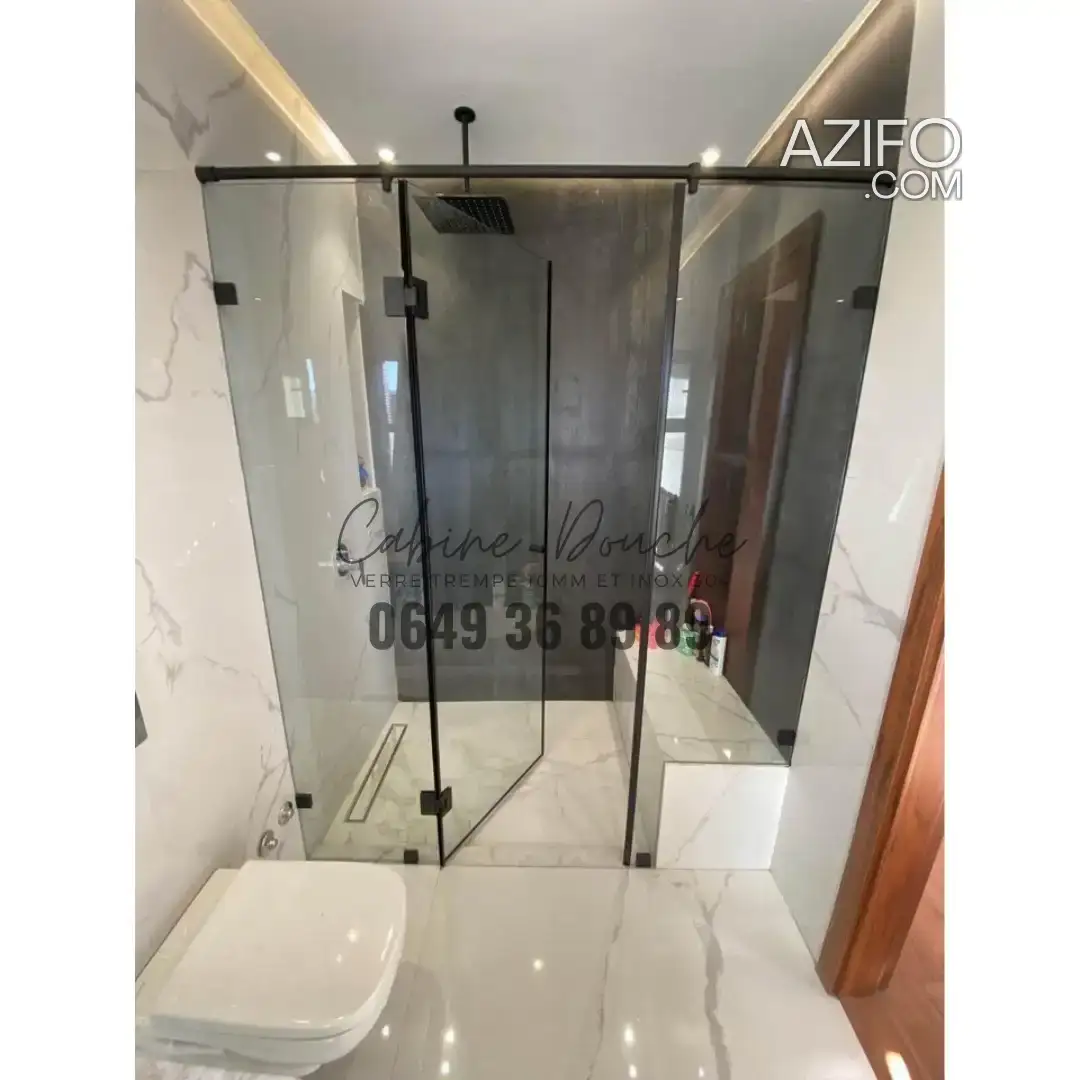 cabine de douche en verre trempé, a votre gout et sur-mesure à Rabat in الرباط, MOROCCO | Azifo