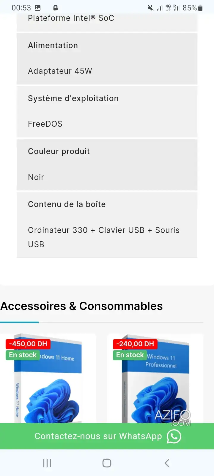 Vendre ordinateur bureau à Casablanca in الدار البيضاء, MOROCCO | Azifo