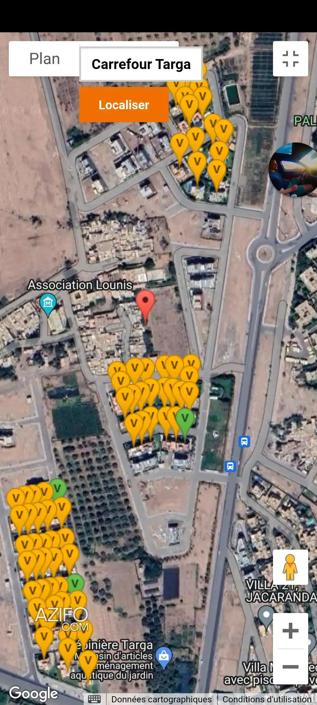 Zones eligibles fibre optique Orange Marrakech in مراكش, MOROCCO | Azifo