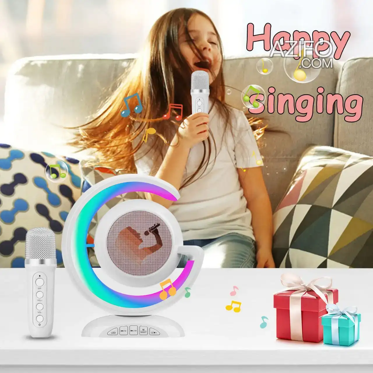 Intelligente Chargeur sans fil + Lampe haut-parleur Bluetooth avec charge rapide et réveil à Casablanca in الدار البيضاء, MOROCCO | Azifo