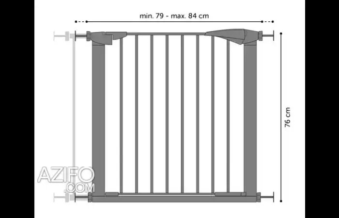 BARRIÈRE DE SÉCURITÉ GRIS POUR PORT OU COULOIRE in Casablanca, MOROCCO | Azifo