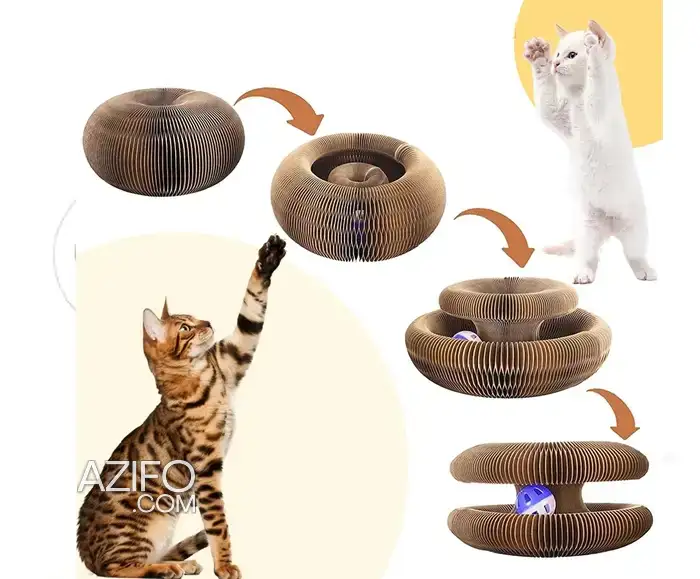 Jouet multifonction pour chat avec balle et planche à gratter in الدار البيضاء, MOROCCO | Azifo