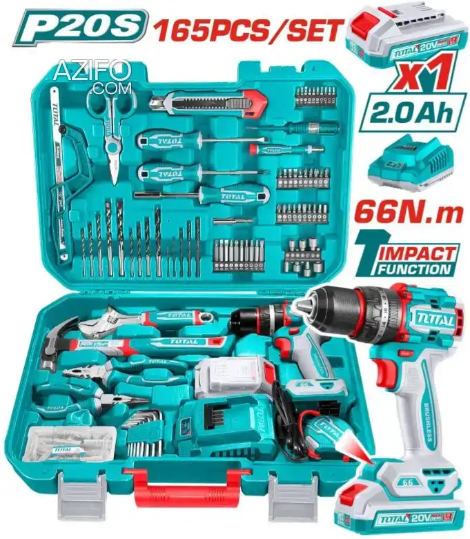 Coffret d'outils 165pièces perceuse visseuse 20V – outil et équipement in Rabat, MOROCCO | Azifo