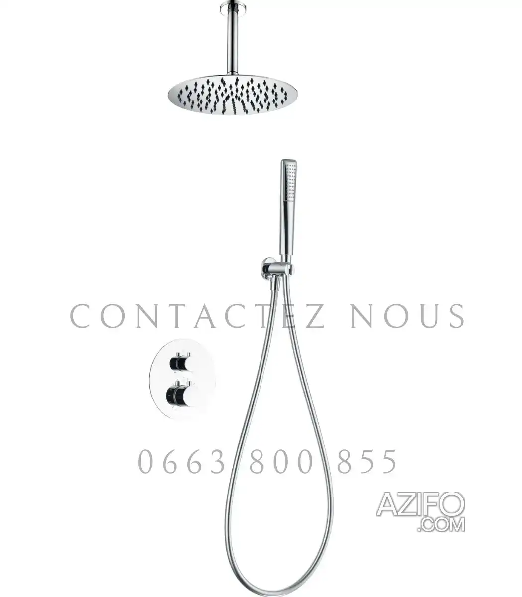 Douche Thermostatique Encastrée Chrome – Pomme de Douche Plafond in Rabat, MOROCCO | Azifo