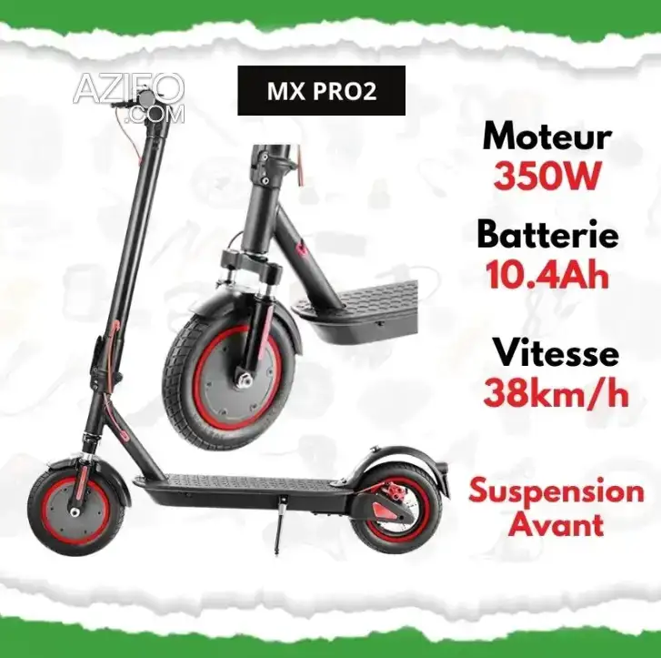 Trottinette électrique MX PRO 2 – 350 W, batterie 36 V in الدار البيضاء, MOROCCO | Azifo