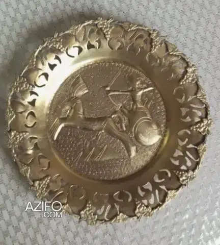صحن فرعوني و داودي نحاسي قديم نقش يدوي في غاية الروعة in Casablanca, MOROCCO | Azifo