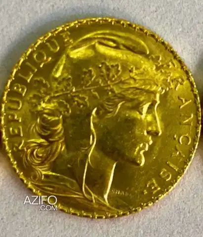 مجموعة من 3 عملات ذهبية من فئة 20 فرنكًا من ماريان كوك - 1910 فرنسية in Berrechid, MOROCCO | Azifo