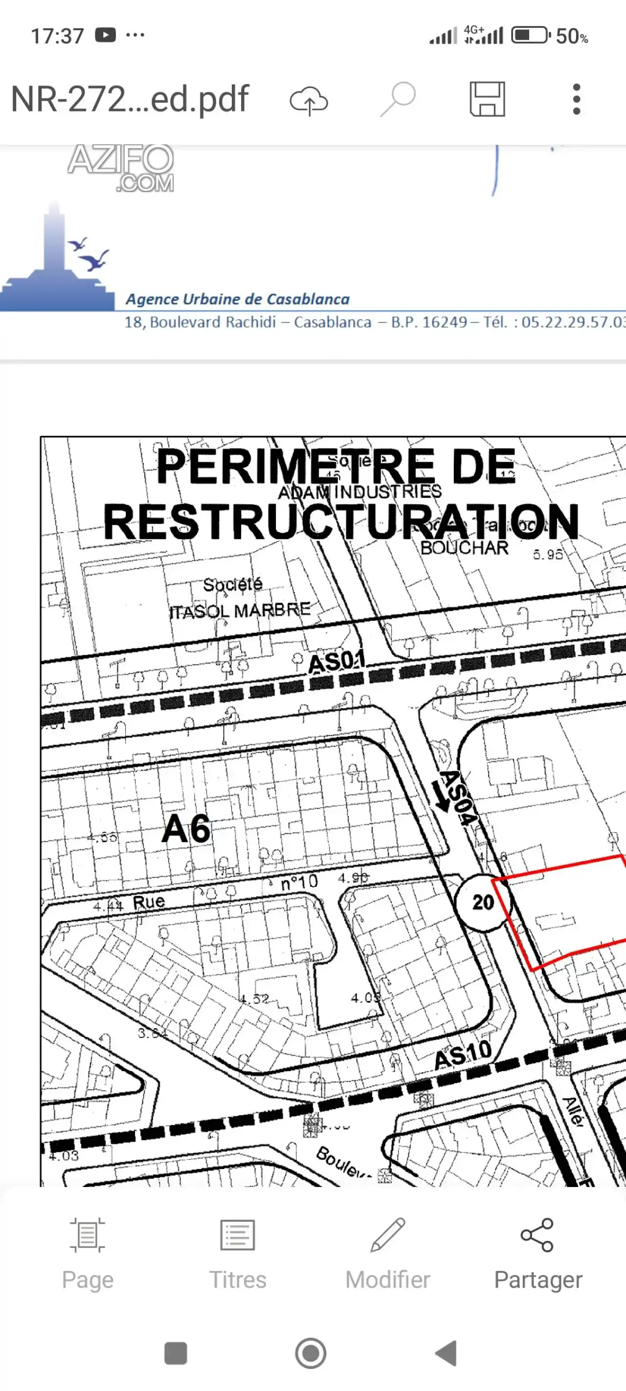Terrain à vendre à Casablanca – 1 424 m² in الدار البيضاء, MOROCCO | Azifo
