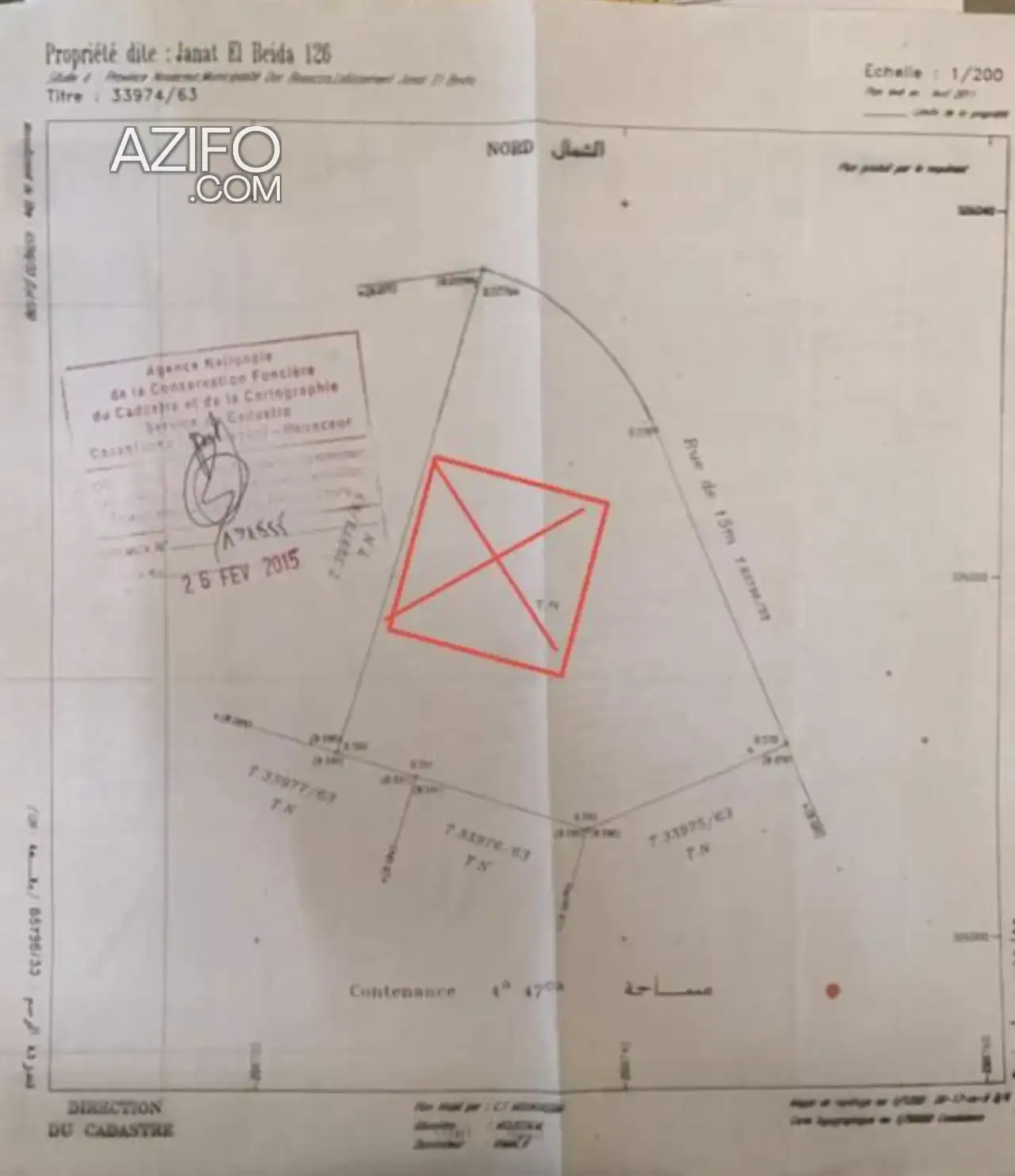 Terrain à vendre à Casablanca – 447 m² in الدار البيضاء, MOROCCO | Azifo