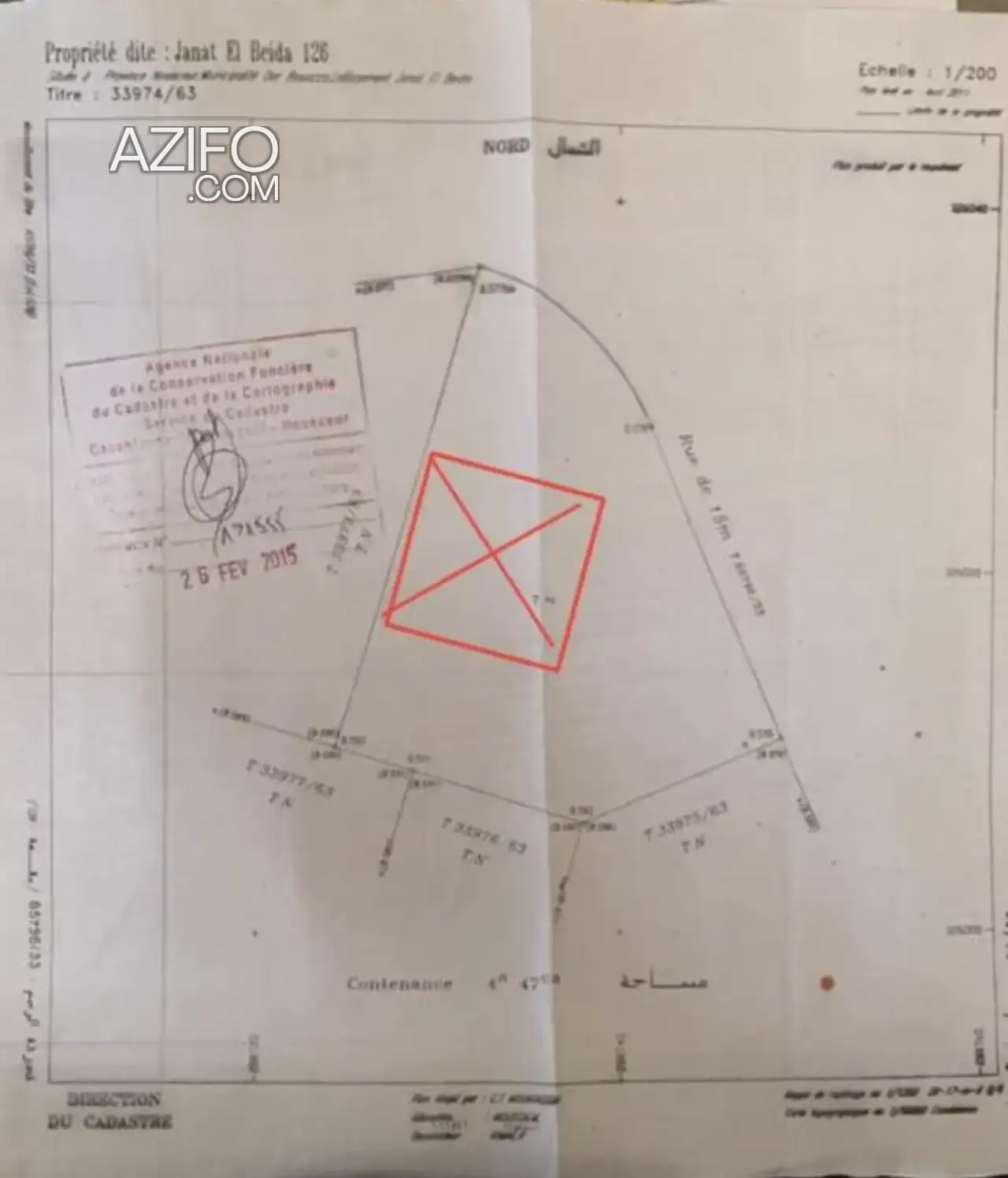 Terrain à vendre à Casablanca – 447 m² in الدار البيضاء, MOROCCO | Azifo