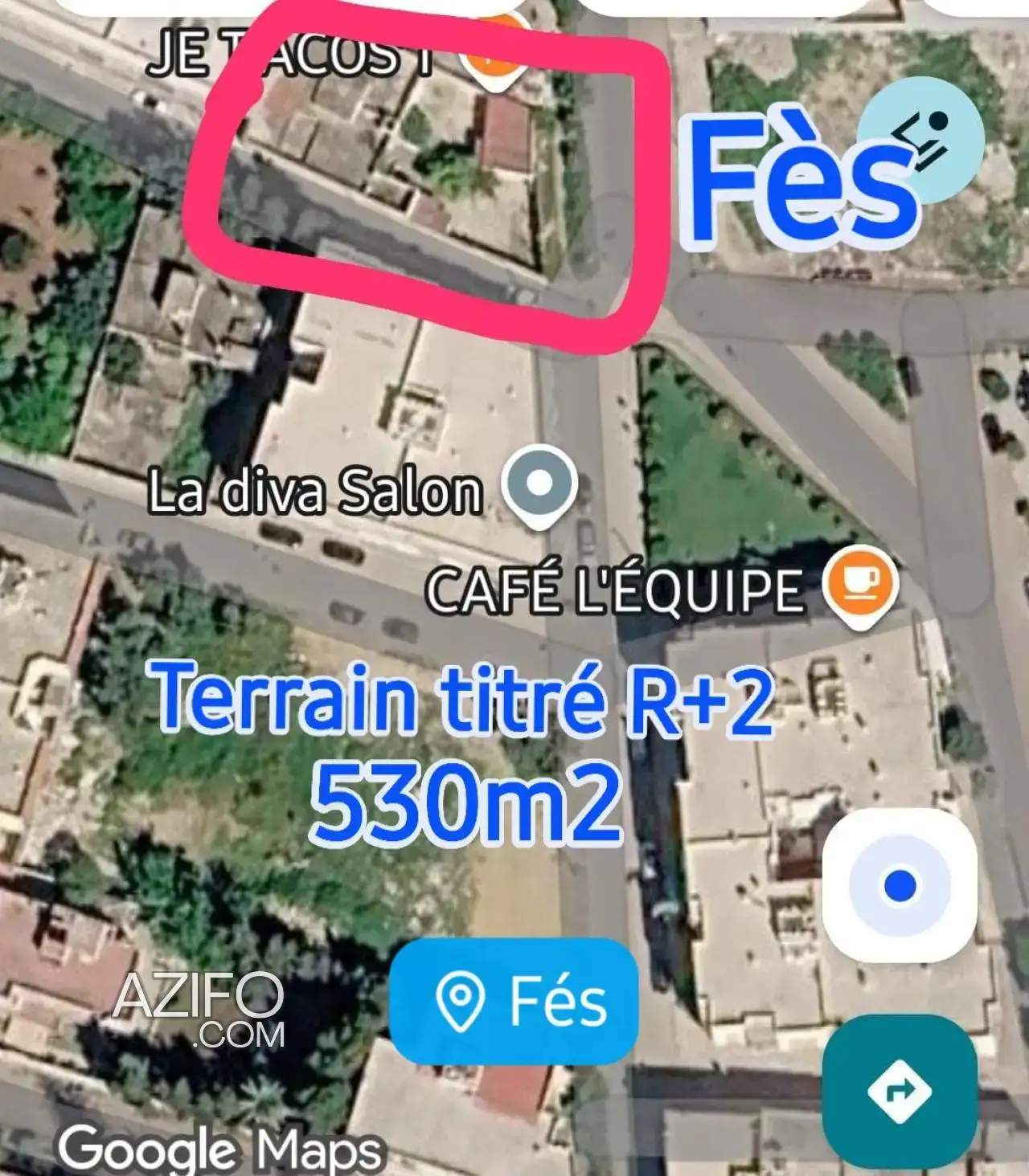 Terrain à vendre à Fès – 530 m² in فاس, MOROCCO | Azifo