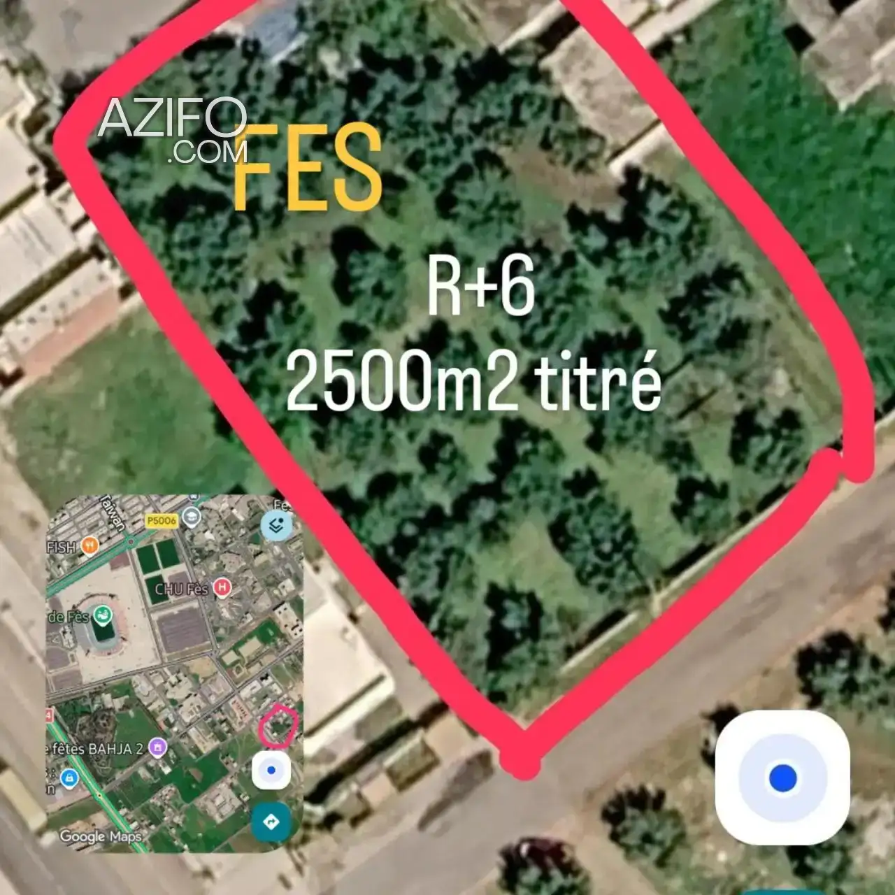 Terrain à vendre à Fès – 2 500 m² in فاس, MOROCCO | Azifo