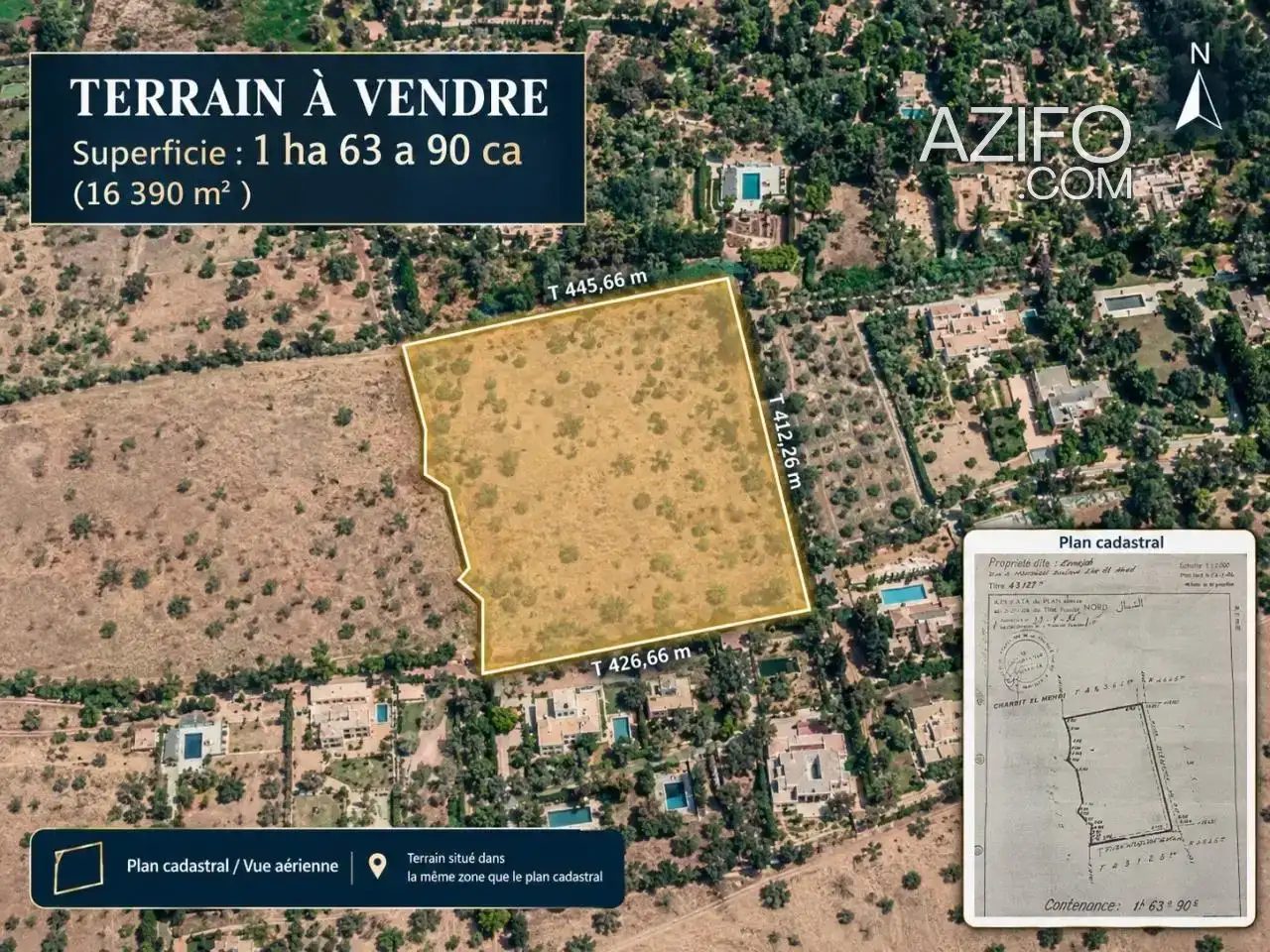 Terrain à vendre à Marrakech – 16 300 m² in Marrakech, MOROCCO | Azifo