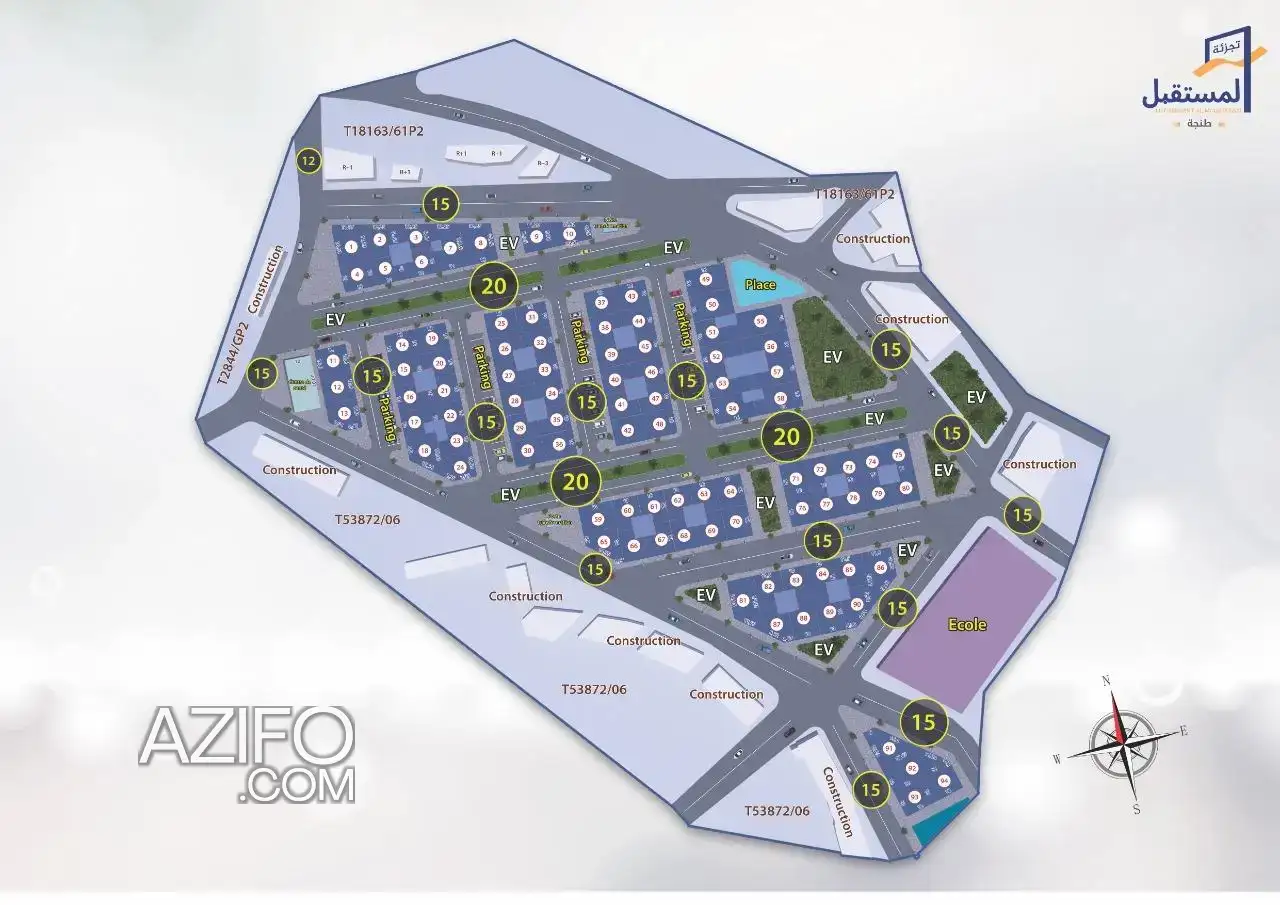 Terrain à vendre à Tanger – 120 m² in طنجة - أصيلة, MOROCCO | Azifo