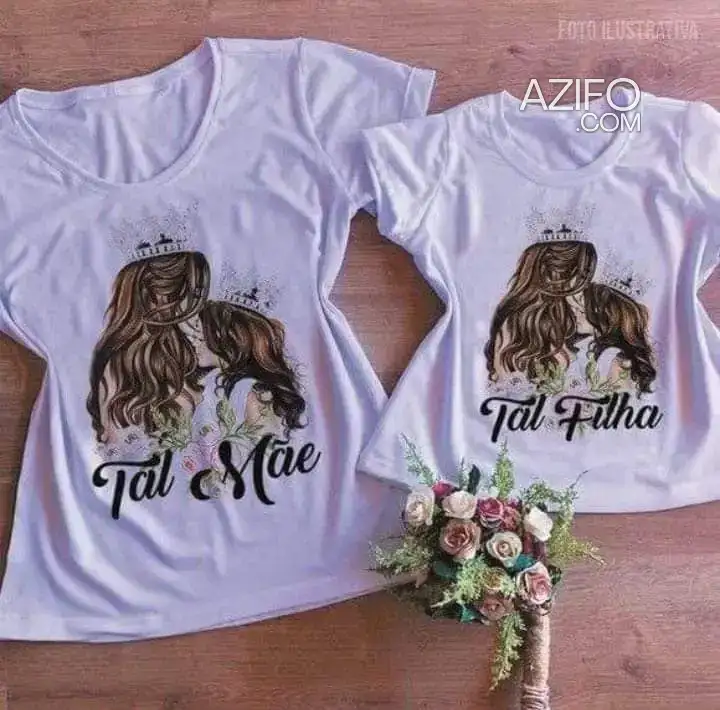 Tshirt maman fille in Casablanca, MOROCCO | Azifo