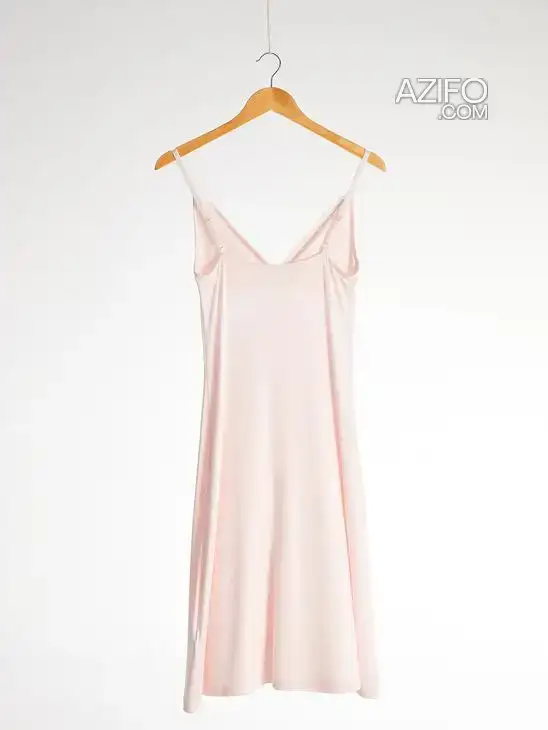 Chemise De Nuit à Bretelles Rose En Viscose (Taille : XS / S / M / L / XL / 2XL) in الرباط, MOROCCO | Azifo