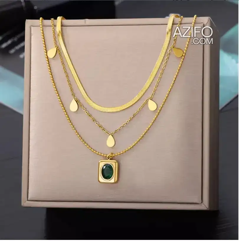 Collier acier inoxydable 3en1 in Kenitra, MOROCCO | Azifo
