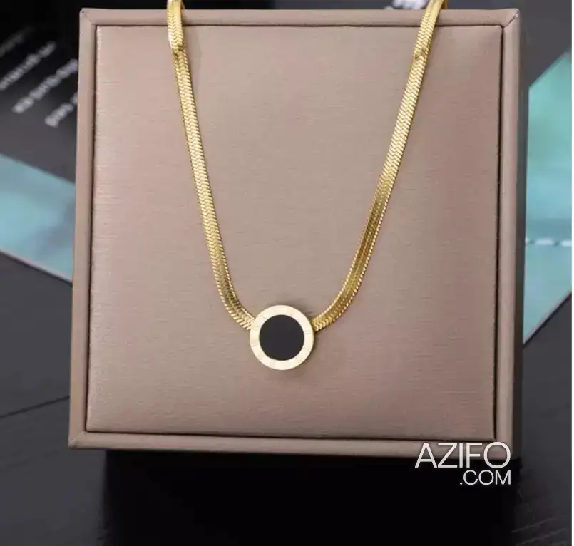 Collier acier inoxydable perle noir in Kenitra, MOROCCO | Azifo