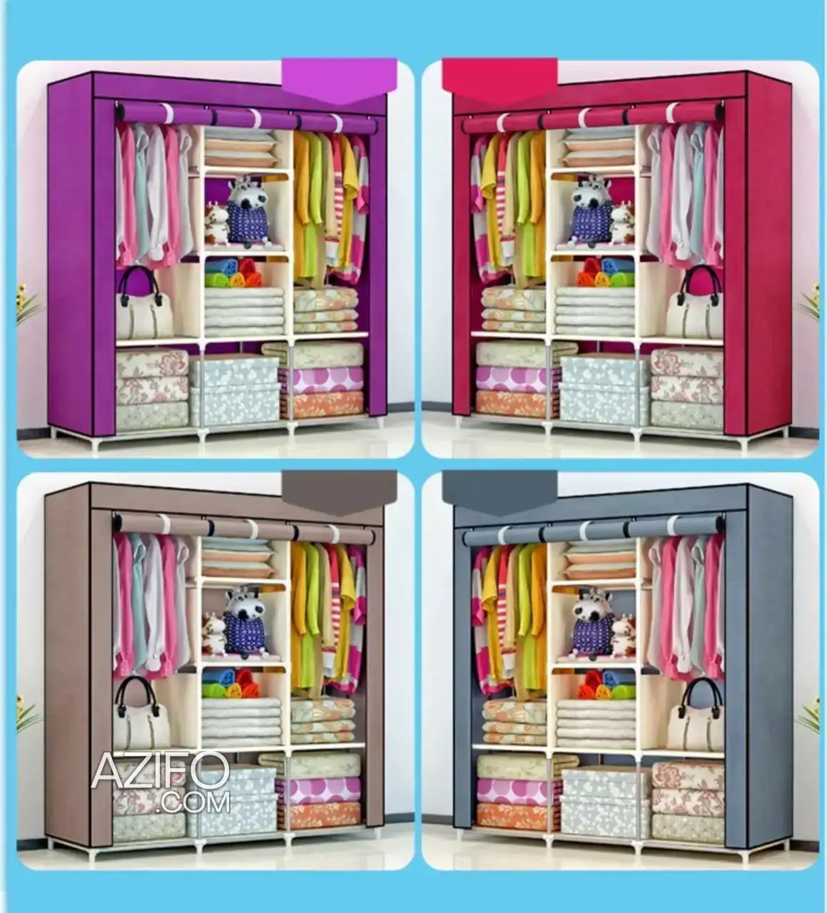 Armoire de rangement en tissu moderne خزانة مميزة à Casablanca in الدار البيضاء, MOROCCO | Azifo
