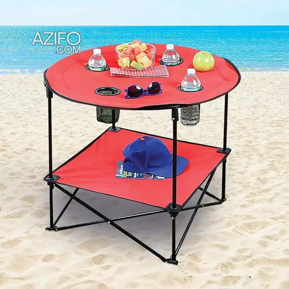 Table pliante ronde en acier Oxford grill, mobilier d'extérieur, table de pique-nique à Casablanca in الدار البيضاء, MOROCCO | Azifo