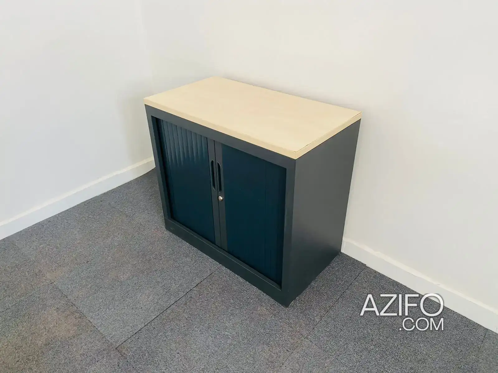Armoire basse gris anthracite finition chêne à Mohammedia in المحمدية, MOROCCO | Azifo