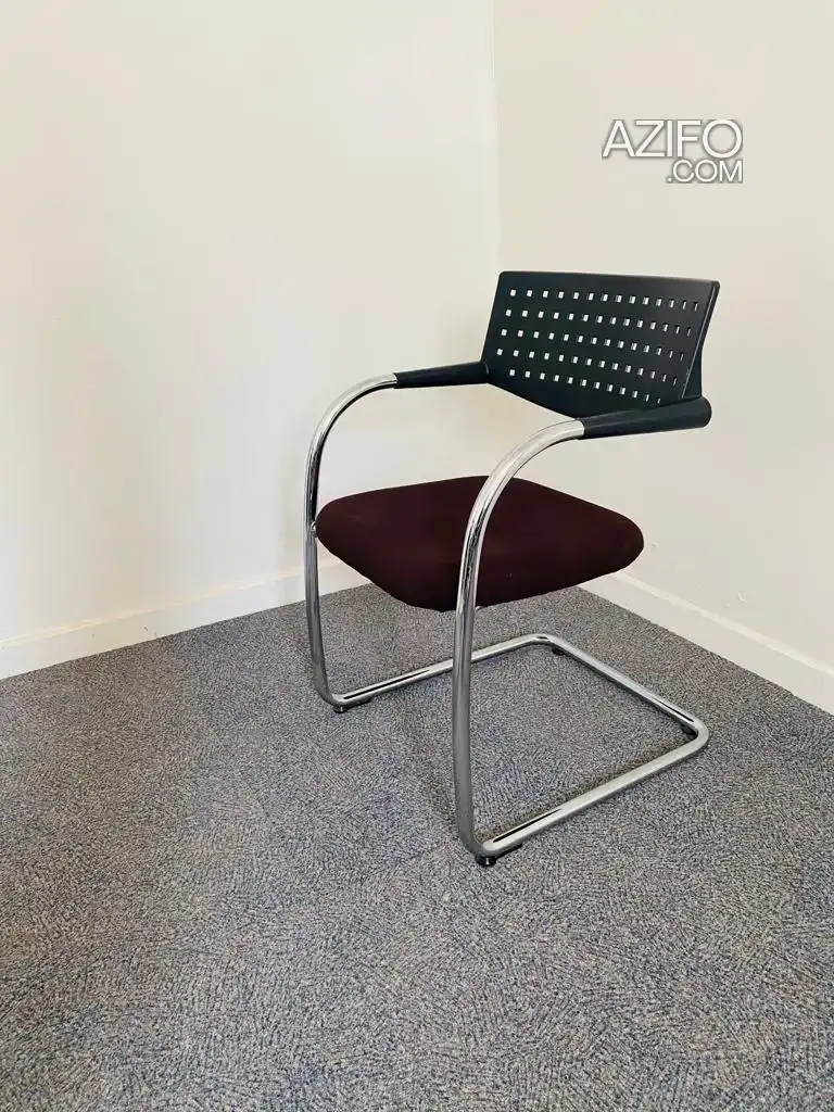 Fauteuil Vitra vis à vis luge visiteur inox marron à Mohammedia in المحمدية, MOROCCO | Azifo