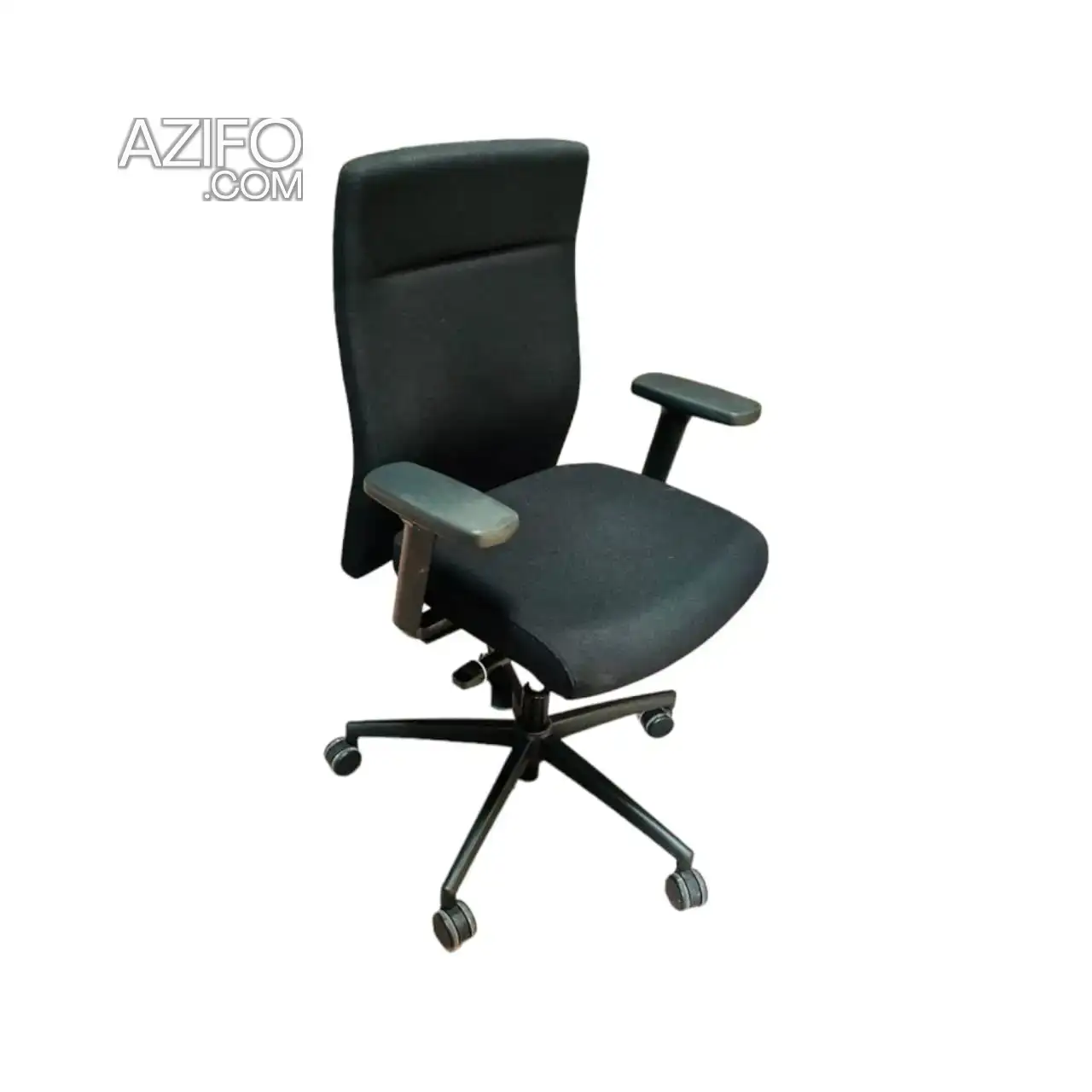Chaise à roulette Dauphin tissus noir ergonomique promo à Mohammedia in المحمدية, MOROCCO | Azifo