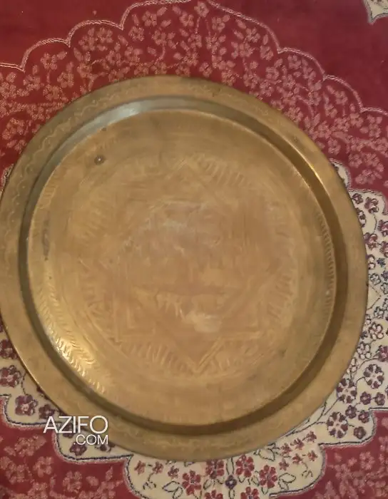 صينية قديمة نحاسية النجمة السداسية لهواة الأواني والمقتنيات in Casablanca, MOROCCO | Azifo