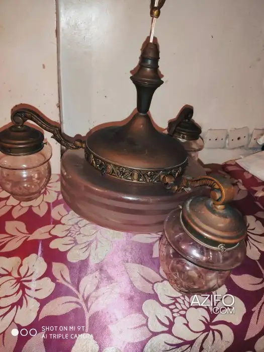 مصباح تحفة أثرية قديمة جدًا من النحاس للديكور وهواة المقتنيات in Kénitra, MOROCCO | Azifo