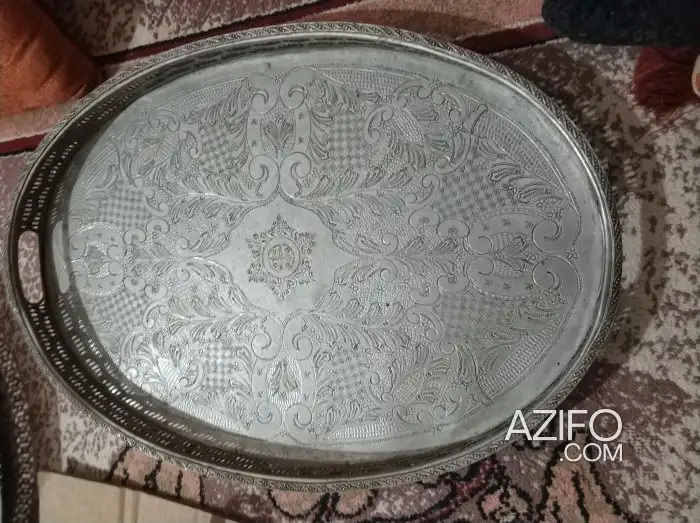 سينية (صينية ) فضة اصلية 444 لهواة الأواني والمقتنيات in Settat, MOROCCO | Azifo